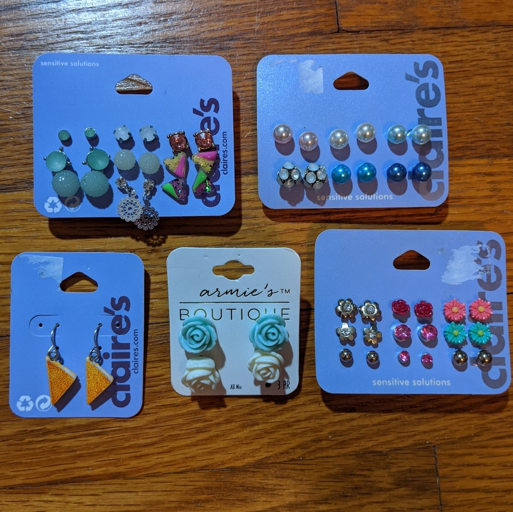27 pairs of Earrings and Studs